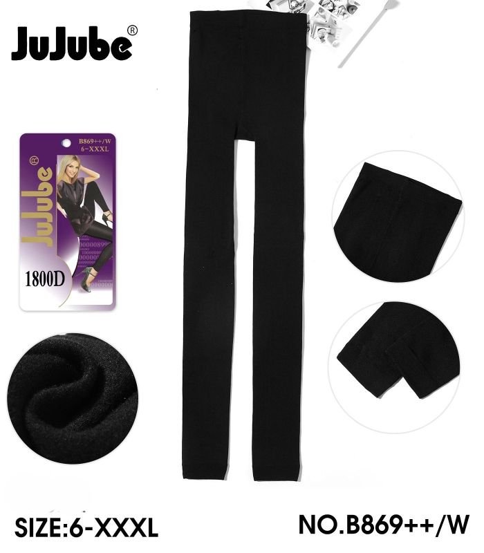 Лосини "JUJUBE" Л-869 ++ №6 на байці р. 50-54 /2 шва -(чорні)