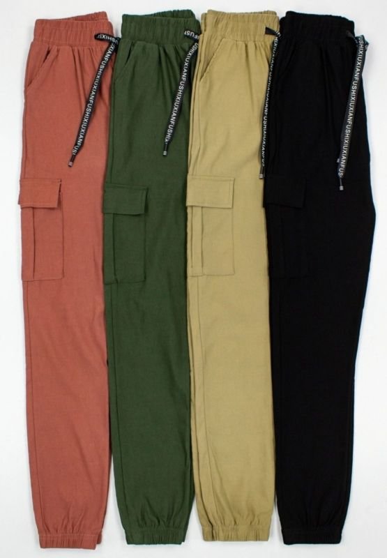 Прогулянкові штани "BLACK CYCLONE" w-712 джогери з накладними кишенями з боків +низ на манжеті, р. М-(42-44), L-(44-46) -(пісочні, теракотові)