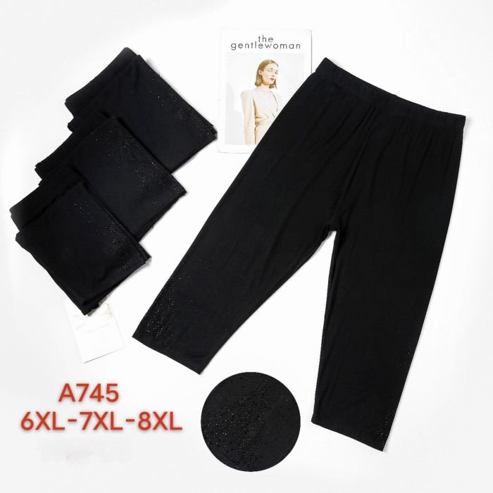 Бриджі "Золото" А-745 бавовняні з мікс візерунками з камінчиків, р. 6XL-(50-54), 7XL-(52-56),  8XL-(54-58) -(чорні +камінці -Без вибору візерунка!!!)