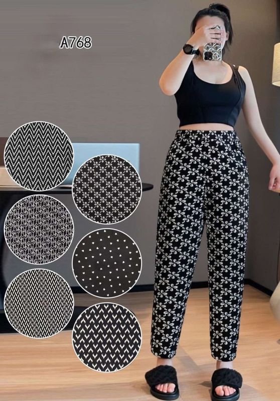 Лосини-султанки "ЗОЛОТО" 768 у рубчик з легкої шовковистої тканини +з боків кишені, низ на гумці манжеті, р. 3XL/6XL-(46-50), 7XL/10XL-(52-56) -(Чорно-білий мікс -без вибору забарвлення!!!)