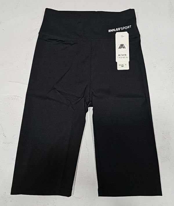 Треки /велосипедки "АЛІЯ" 508-1 з еластичного трикотажу +на поясі напис, р. М-(42-44) -(чорні)