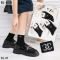 Шкарпетки "CHAN..L" ВJ-658 стрейч /бамбук жіночі, р. 36-41 -асорті -(Середні /чорні +білі в рубчик +на гумці вишивка значок) -уп. 10 шт