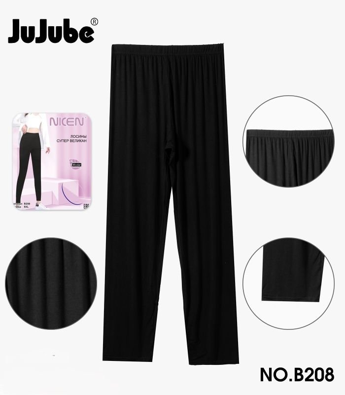 Лосини "Nicen" В-208 бавовняні /cotton супер батал, р. 3XL-(54-56), 4XL-(56-58) -(чорні)