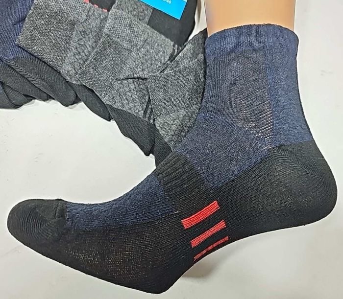 Шкарпетки Житомир "Преміум" 307-2 стрейч чоловічі, р. 40-45 -(комбіновані /з рельєфним візерунком + яскраві смужки на підошві -стрейч) -уп. 12 шт