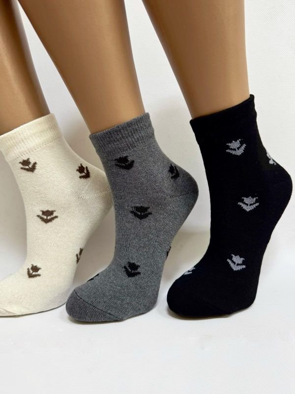 Шкарпетки Житомир "Limerence" 403-72 стрейч жіночі, р. 36-40 -асорті -(стрейч /середні /дрібні тюльпанчики по всій шкарпетці -стрейч) -уп. 12 шт