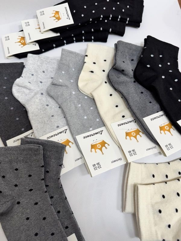 Шкарпетки Житомир "Limerence" 403-70 стрейч жіночі, р. 36-40 -асорті -(Середні /у середній горох -стрейч) -уп. 12 шт