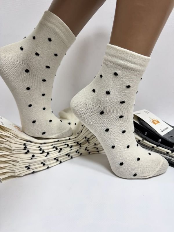 Шкарпетки Житомир "Limerence" 403-70 стрейч жіночі, р. 36-40 -асорті -(Середні /у середній горох -стрейч) -уп. 12 шт