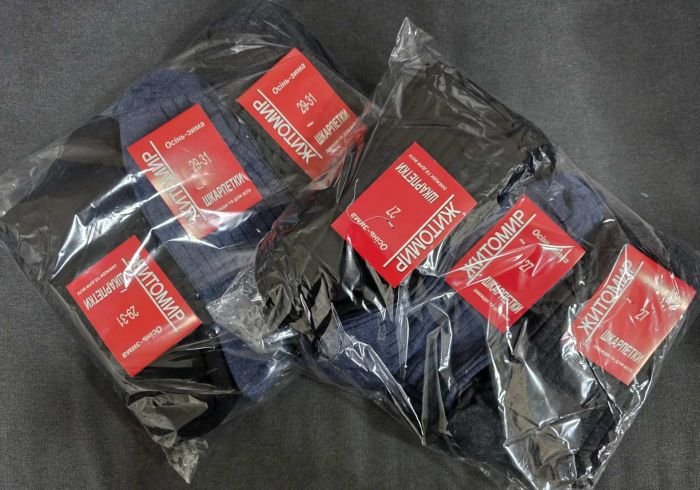 Шкарпетки Житомир "П.П. Красота П/Ш Осінь-Зима" 228-2 напіввовна /бавовна чоловічі (червона етикетка) р. 29-31 -(асорті -п/ш у рубчик) -уп. 12 шт