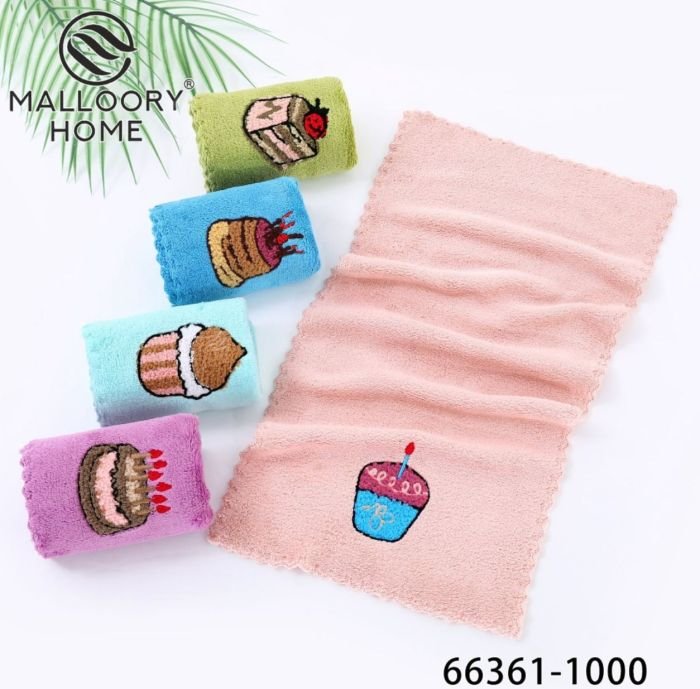 Рушник 66361-1000 кухонний мікрофібра-травка р. 25*50 -уп. 20 шт -(Однотонні +вишивка тістечка)