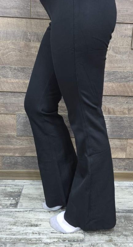 Лосини "Kenalin" W-18-1 кльош у дрібний рубчик на збитому плюшевому флісі з коригуючою мембраною та тейпами +з широким поясом утяжкою +з підтяжкою живота, р. L/XL-(46-50), 2XL/3XL-(48-52) -(чорні)