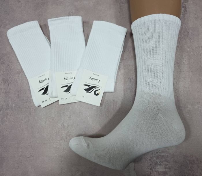 Шкарпетки Житомир "Limerence" 170-2 стрейч чоловічі "Теніс" р. 41-45 -(Теніс -білі /однотонні -чол.) -уп. 12 шт