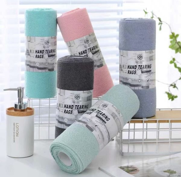 Серветки у рулоні 4143-120 мікрофібра, р. 25*25 -(Однотонні /1 рулон =20 шт -Без вибору кольору!!!)