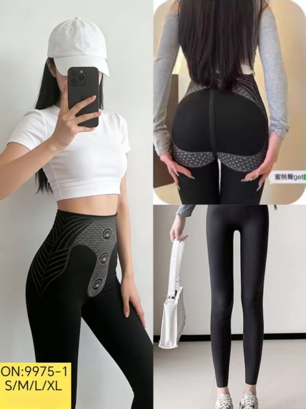 Лосини "Clover" 9975-1 демі гладкі корсетного типу з посиленою коригуючою мембраною та з тейпами +з широким поясом утяжкою +з підтяжкою живота та сідниць, р. М-(44-46), L-(46-48), XL-(48-50) -(чорні)