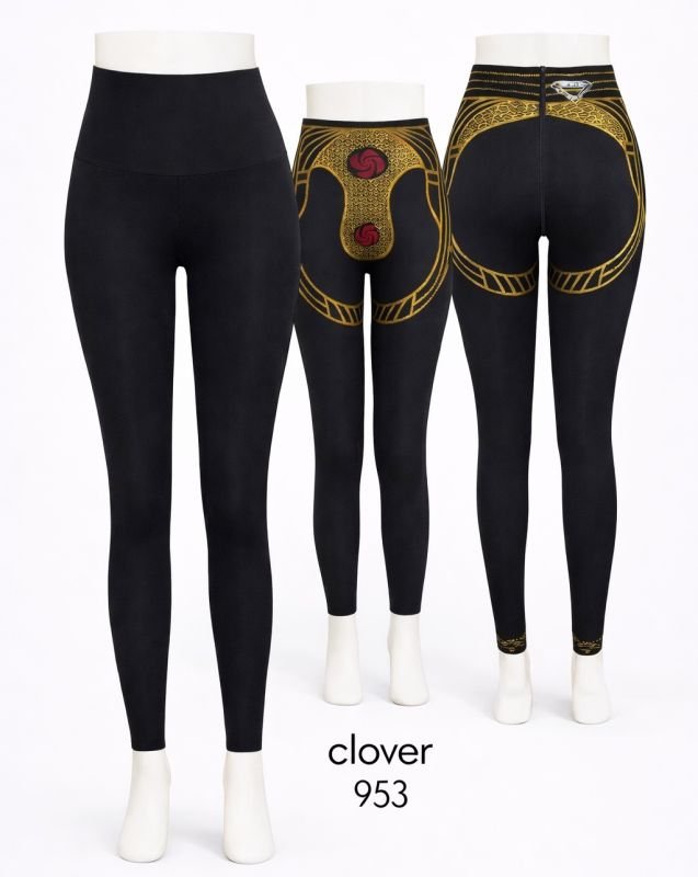 Лосини "Clover" 953 демі гладкі корсетного типу з коригуючою мембраною та з тейпами +з широким поясом утяжкою +з підтяжкою живота та сідниць, р. S-(42-44), М-(44-46), L-(46-48), XL-(48-50) -(чорні)