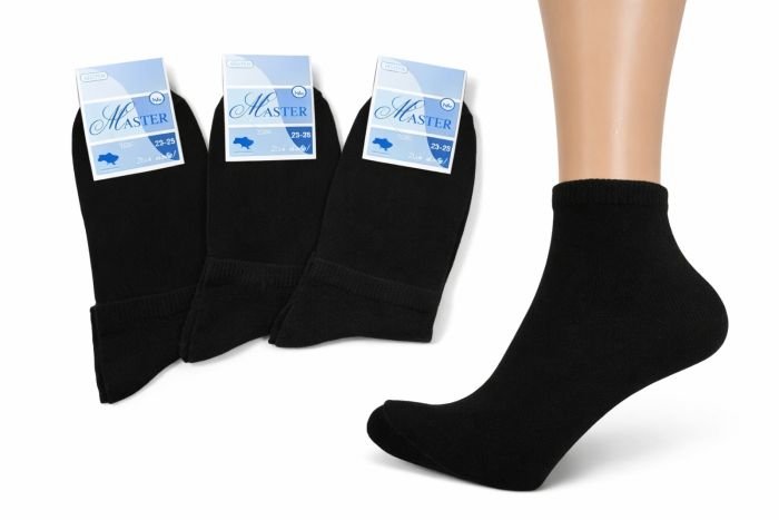 Шкарпетки Житомир "Master" 110-1 економ -стрейч жіночі, р. 23-25 -(економ- короткі -чорні)