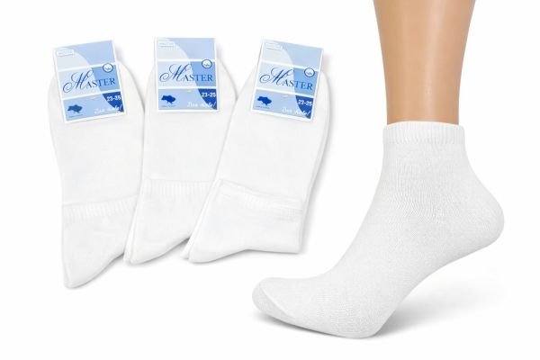 Шкарпетки Житомир "Master" 110-2 економ -стрейч жіночі, р. 23-25 -(економ-короткі-білі)