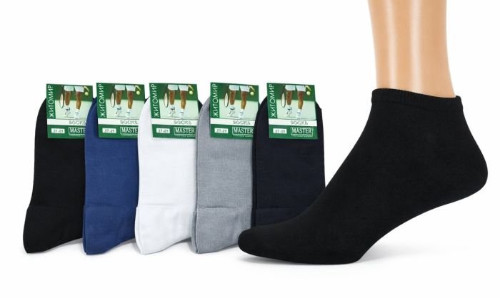 Шкарпетки Житомир "Мaster" 515-1 стрейч /cotton чоловічі "Спорт-короткі" р. 25-27, 27-29 -випадковий мікс - (асорті -короткі -гладь)