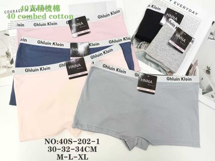 Жіночі труси "HNNA" 40-S-202-1 cotton, р. М, L, XL -(44, 46, 48) -асорті -(Шортики /однотонні +на плоскій резинці написи) -уп. 12 шт