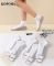 Шкарпетки "Корона" C-3193-1 стрейч /cotton підліткові, р. 32-38 -асорті -(Короткі -білий верх +сіра підошва -підліток) -уп. 10 шт