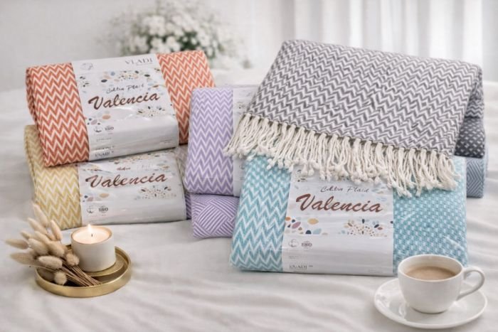 Плед  Україна "Valencia 200*220" 223-60 з бахромою, cotton +polyester, р. +/-200*220 -(Мікс забарвлень та візерунків -без вібору!!!)