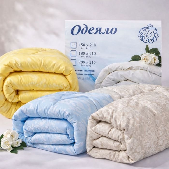 Ковдра 0039 "Constansy Золото-Диво №01-СТ" 1.5 тік +холлофайбер (товсті), р. +/- 145*205 -(випадковий колір без вибору!!!)