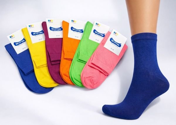 Шкарпетки Житомир "Master" 125-8 економ стрейч жіночі, р. 23-25 -випадковий мікс -(однотонні -високі -кольорове /яскраве асорті -економ)