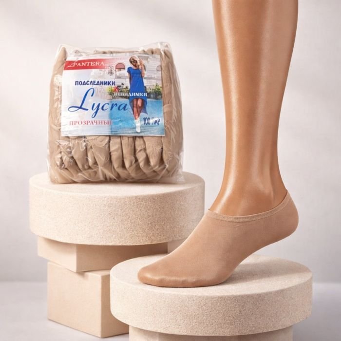 Сліди капронові "Пантера Lycra/ Позорі" 588 батали лайкра -(тілесні) -уп -10 пар