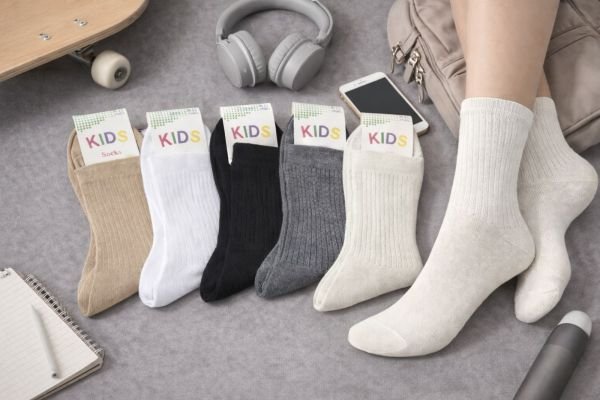 Шкарпетки "Kids" 907-Mix стрейч дитячі, р. 8-11 років -(Асорті /високі -однотонні +гумка в рубчик -дитячі) -уп. 10 шт