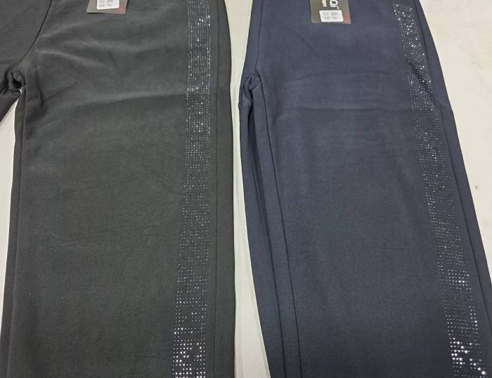 Лосини брючні "Akfu /Круто"QI" 26858 спереду з боків кишені і ззаду кишені +з боків лампаси з камінчиків, р. 6XL-(48-50), 7XL-(50-52), 8XL-(52-54), 9XL-(54-56), 10XL-(56-58) -уп. 1 шт