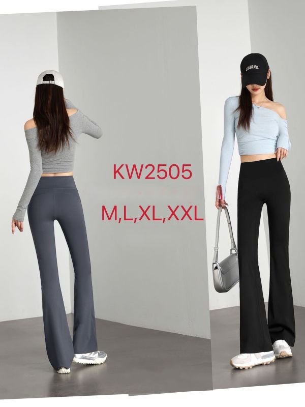 Лосини "Корона" KW-2505 кльош з еластичної гладкої тканини дайвінг +з широким поясом, р. М-(42-46), L-(44-48), XL-(46-50), 2XL-(48-52) -уп. 1 шт