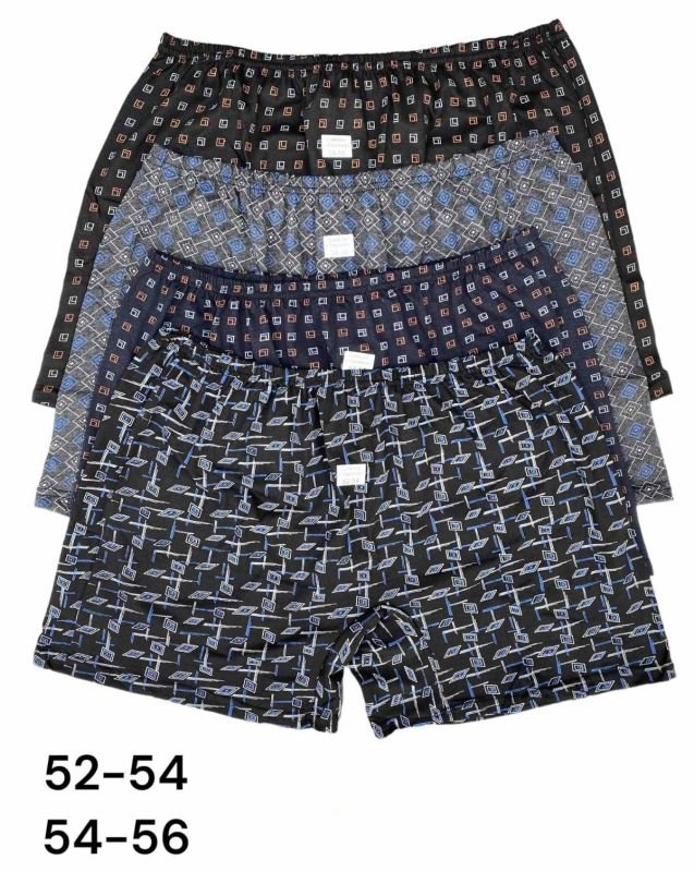 Сімейні труси чоловічі "Сімейні Україна-Мікс/абстракція" 0977 бавовна, р. 52-54, 54-56 -(випадкове асорті забарвлень) -уп. 12 шт