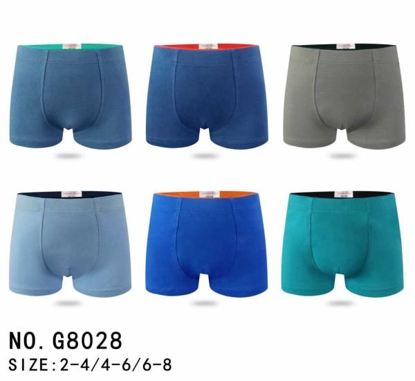 Боксери дитячі "Galvien kleain" G-8028 cotton, р. 2-4, 4-6, 6-8 -асорті -уп. 12 шт