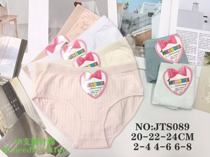 Труси дитячі "HENGWEI" DTS-089 дівчинка cotton, р. 2-4, 4-6, 6-8 років -асорті -уп. мікс 12 шт