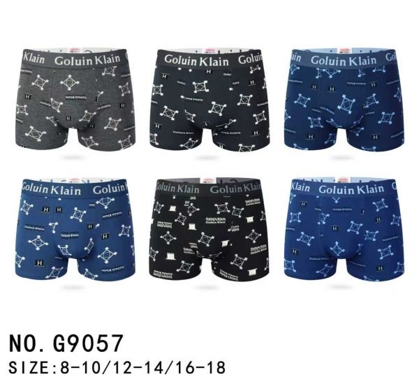 Боксери підліткові "GALVIEN KLEAIN" G-9057 cotton, р. 8-10, 12-14, 16-18 -асорті -уп. 12 шт