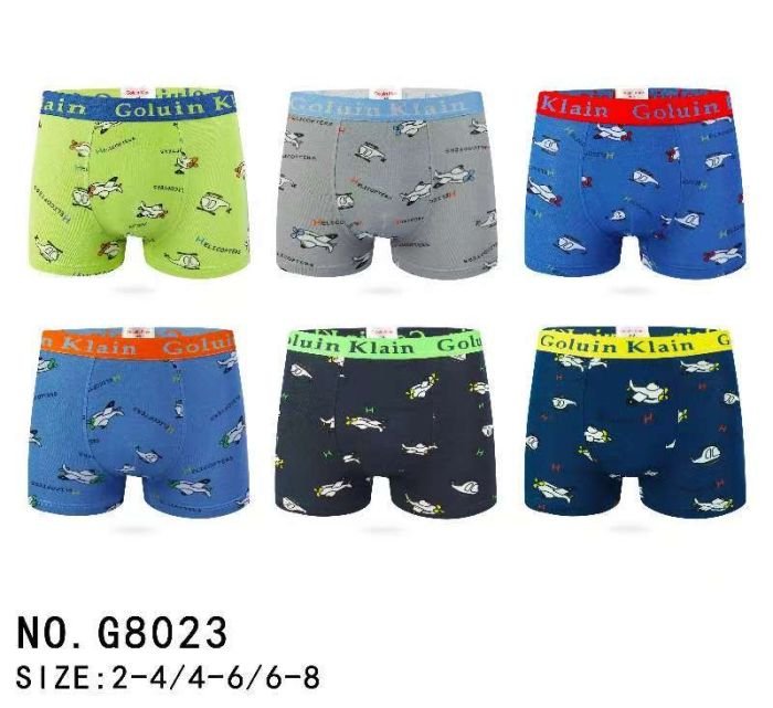 Боксери дитячі "Galvien kleain" G-8023 cotton, р. 2-4, 4-6, 6-8 -асорті -уп. 12 шт