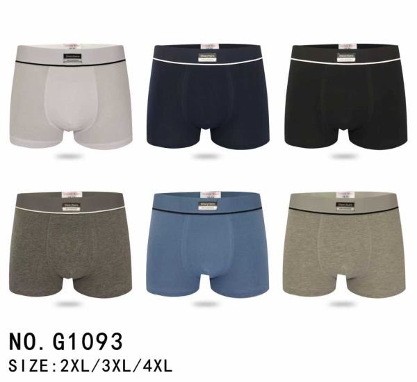 Боксери "GALVIN KLAIN" g1093 бавовна (полубатал) р. 2xl, 3xl, 4xl - уп. 12 шт -(в упаковці мікс кольорів з білим кольором)