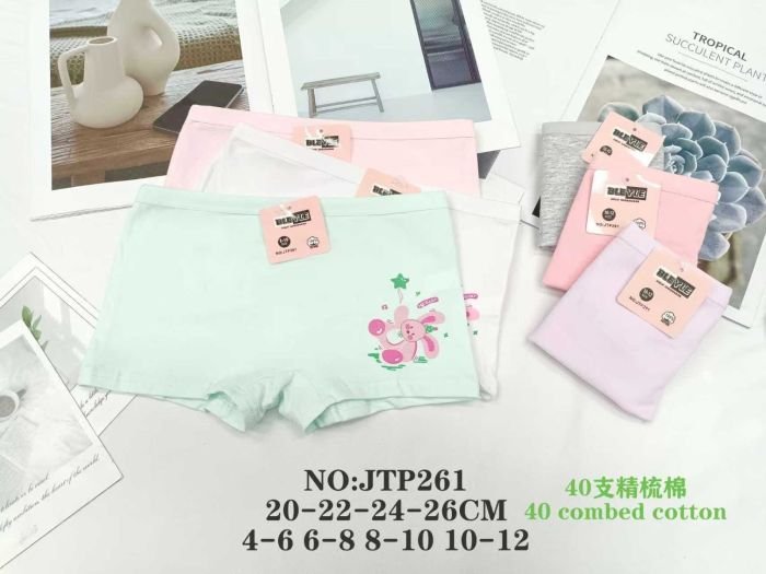Труси-шортики дитячі "HENGWEI" JTP-261 дівчинка cotton, р. 4-6, 6-8, 8-10, 10-12 років -асорті -уп. мікс 12 шт