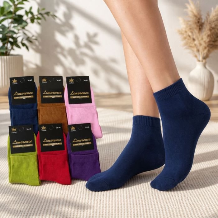 Шкарпетки Житомир "Limerence LUX" 682-07 cotton-стрейч жіночі (узбецька бавовна /середні), р. 36-40 -асорті -(Кольоровий мікс -"середні -LUX-бавовна) -уп. 12 шт