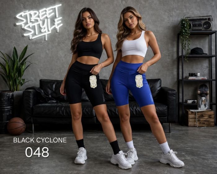 Треки/велосипедки "BLACK CYCLONE" 048 з еластичного трикотажу, р. S/m-(44-46), L/xl-(46-48) -уп. 1 шт