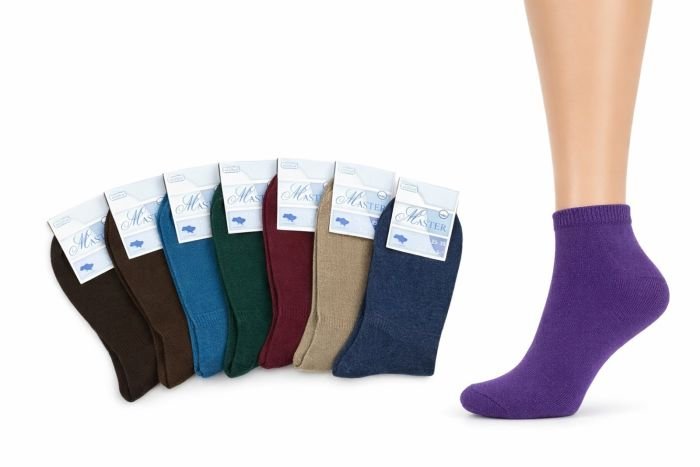 Шкарпетки Житомир "Master" 110-6 економ -стрейч жіночі, р. 23-25 -випадковий мікс -(економ -короткі -темне асорті)