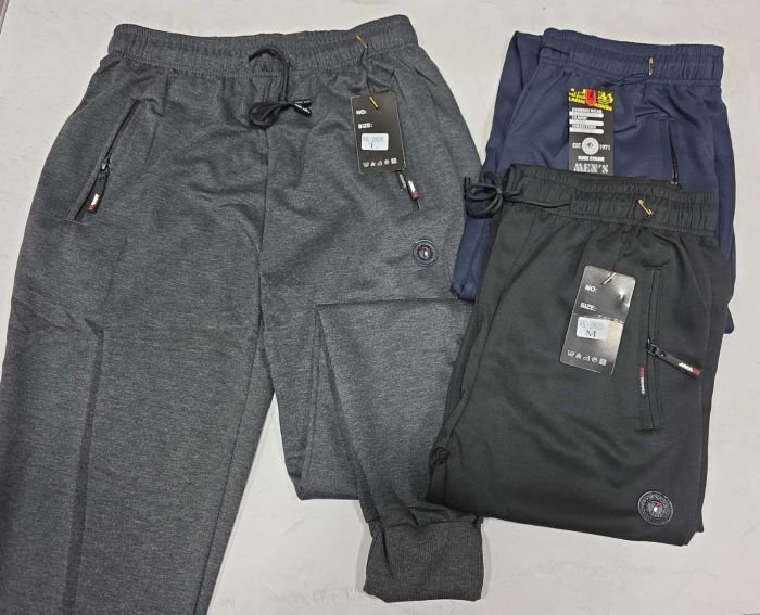 Спортивні штани "Black Cyclone" WK-2820 чоловічі трикотажні (на манжеті), р. M, L, XL, 2XL, 3XL -ростовка 5 шт