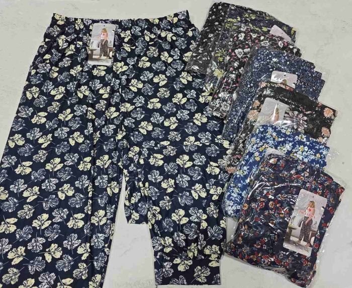 Лосини-султанки "Ластівка" 2806 "холодок" з легкої шовковистої тканини +з боків кишені, низ на манжеті, р. 8XL-10XL -(52-56) -(без вибору забарвлення!!!)