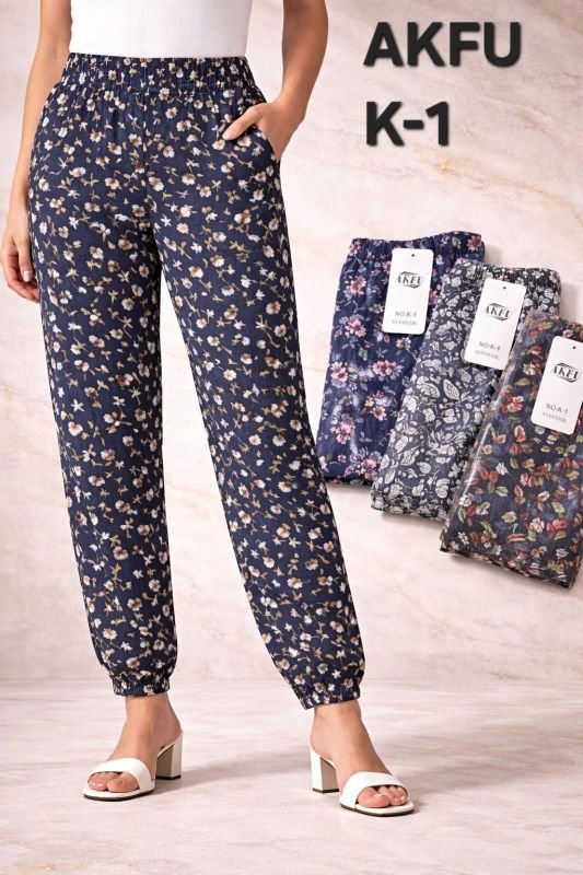 Лосини-султанки "AKFU" К-1 "холодок" з легкої шовковистої тканини +з боків кишені, низ на манжеті, р. 48-52 -(без вибору забарвлення!!!)