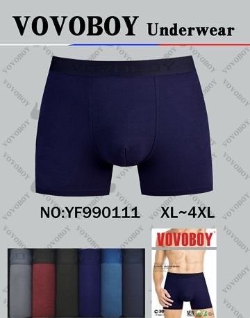 Боксери чоловічі "Vovoboy" YF-990111 cotton+bamboo, р. ХL, 2XL, 2XL, 3XL, 3XL, 4XL -ростовка 12 шт