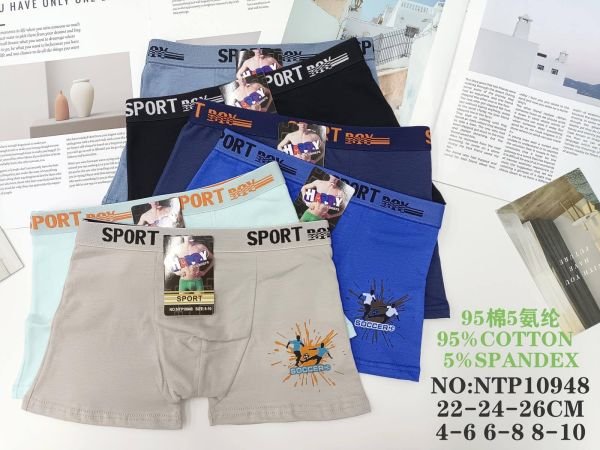 Боксери дитячі "Happy Sport" 10948 cotton, р. 4-6, 6-8, 8-10 років -асорті -уп. 12 шт