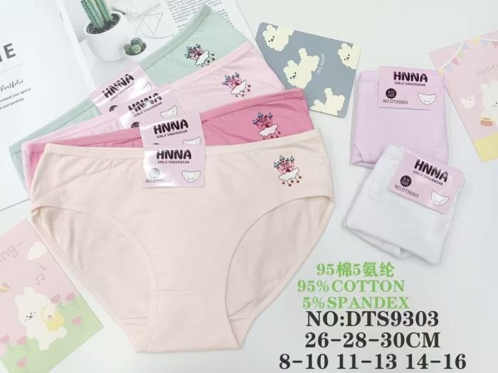 Труси дитячі "HNNA" DTS-9303 дівчинка cotton, р. 8-10, 11-13, 14-16 років -асорті -уп. 12 шт