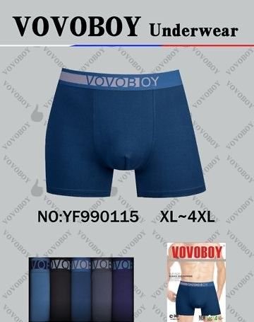 Боксери чоловічі "Vovoboy" YF-990115 cotton+bamboo, р. ХL, 2XL, 2XL, 3XL, 3XL, 4XL -ростовка 12 шт
