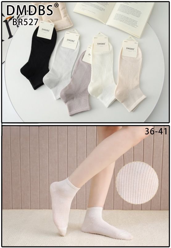Шкарпетки "DMDBS" BR-527 стрейч /cotton жіночі, р. 36-41 -асорті -(Укорочені /однотонні в рубчик +з широкою гумкою в дрібний рубчик) - уп. 10 шт