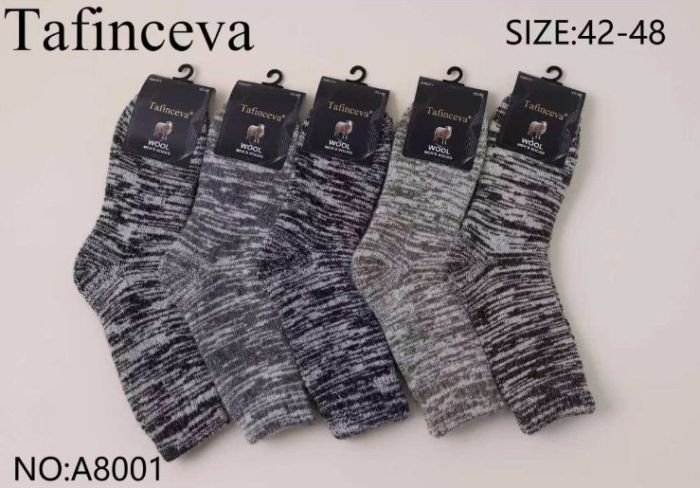 Шкарпетки "Tafinceva" А-8001 вовняні на махрі чоловічі, р. 42-48 -асорті -(товсті -меланжеві -чоловічі) -уп. 12 шт