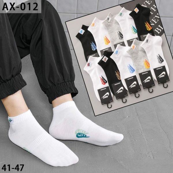 Шкарпетки "Sport /N" АХ-012 стрейч /cotton чоловічі, р. 41-47 -(короткі /асорті з емблемою на резинці +посередині резинка фіксатор -чол.) -уп. 10 шт